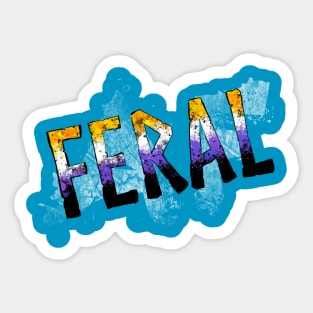 Feral Pride - Non-binary Sticker